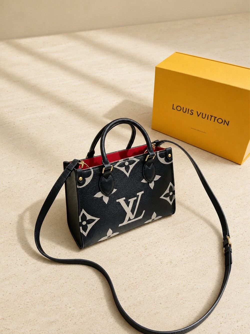 Louis Vuitton Bicolor Black Empreinte Leather Tote Bag - Picture 2 of 5